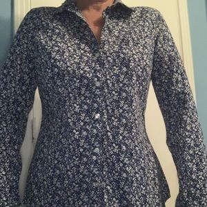 Long sleeve, button up blouse.